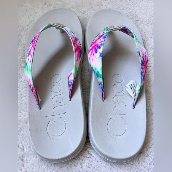 Chaco Chillos Light Tie-Dye Flip Flops Women Size 8 - Picture 3 of 7